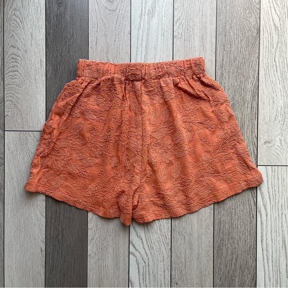 Avec Les Filles Orange Cargo Shorts Relaxed Fit - Picture 2 of 6
